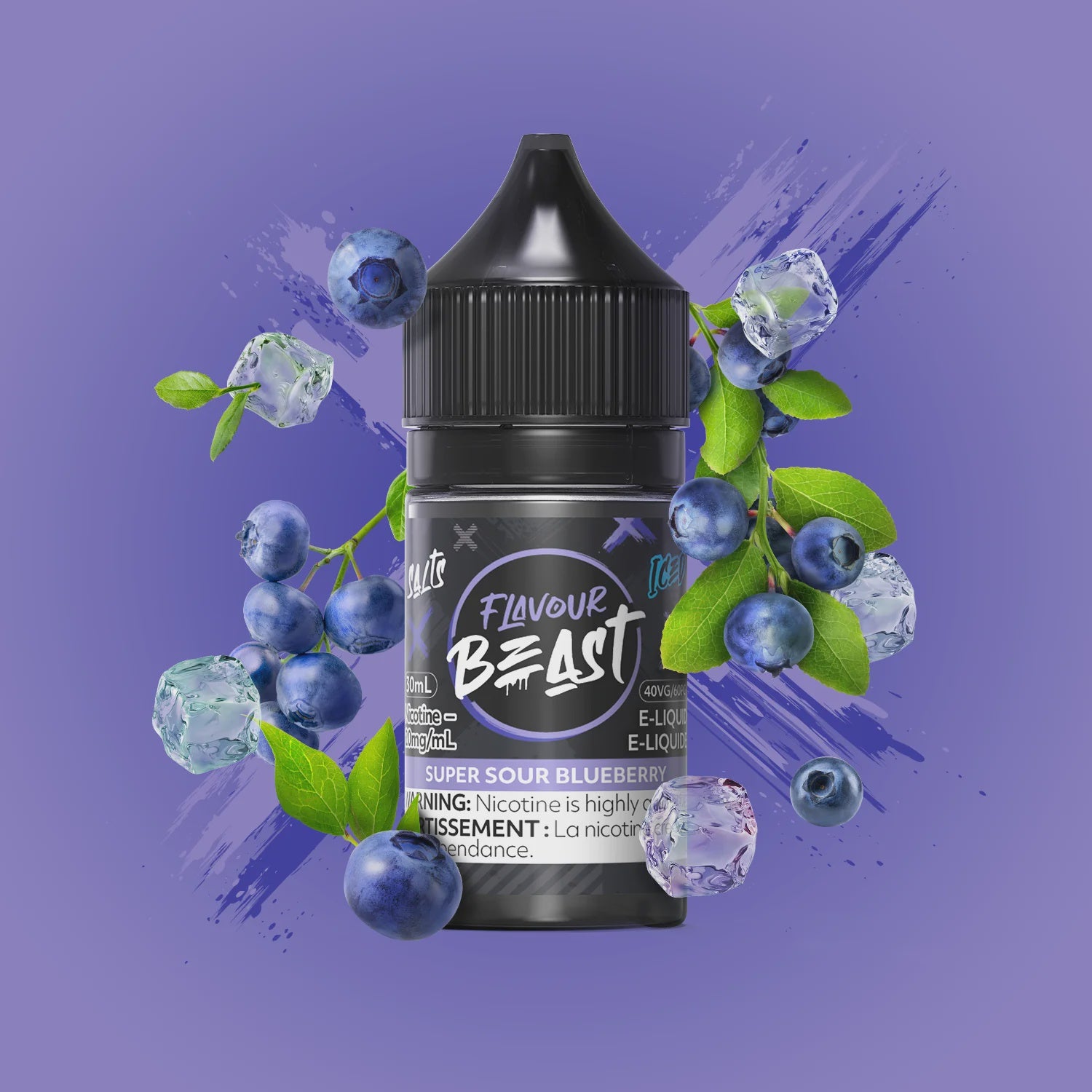 Flavour Beast Salts - Super Sour Blueberry Iced