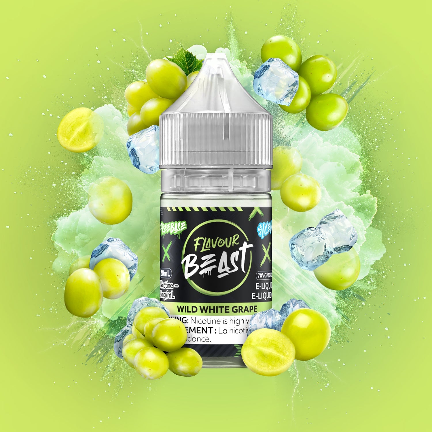 Flavour Beast FreeBase - Wild White Grape Iced