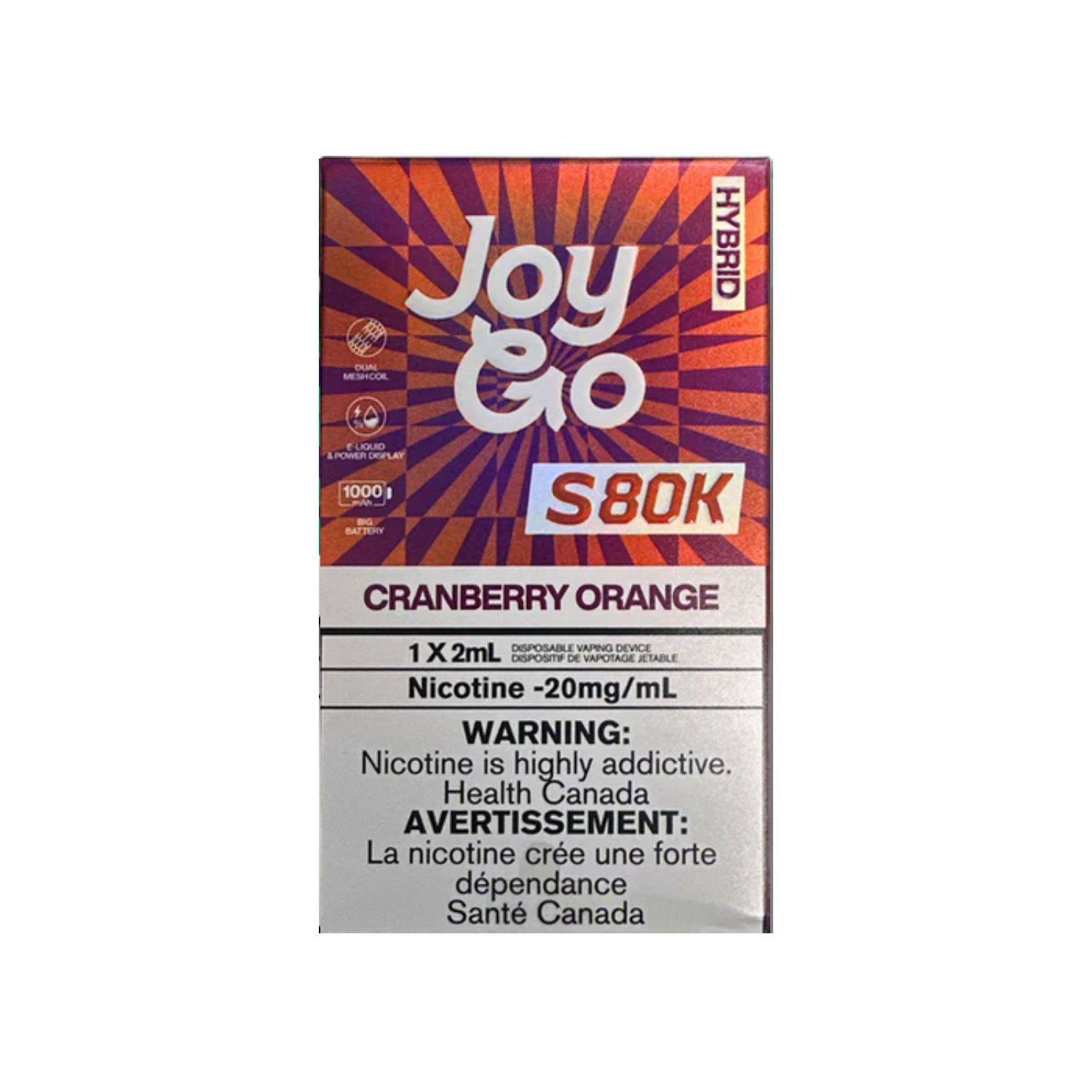 JoyGo S80K Hybrid - Cranberry Orange