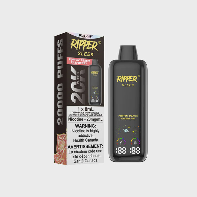 Ripper Sleek Zero Nic - Poppin Peach Raspberyy