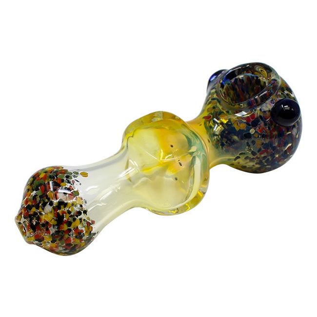 Mix Color Square Centre Glass Pipe 5 Inches
