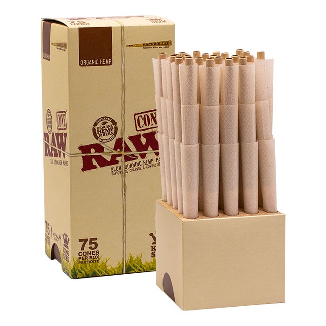 Raw Organic Hemp King Size Pre-Rolled Cones